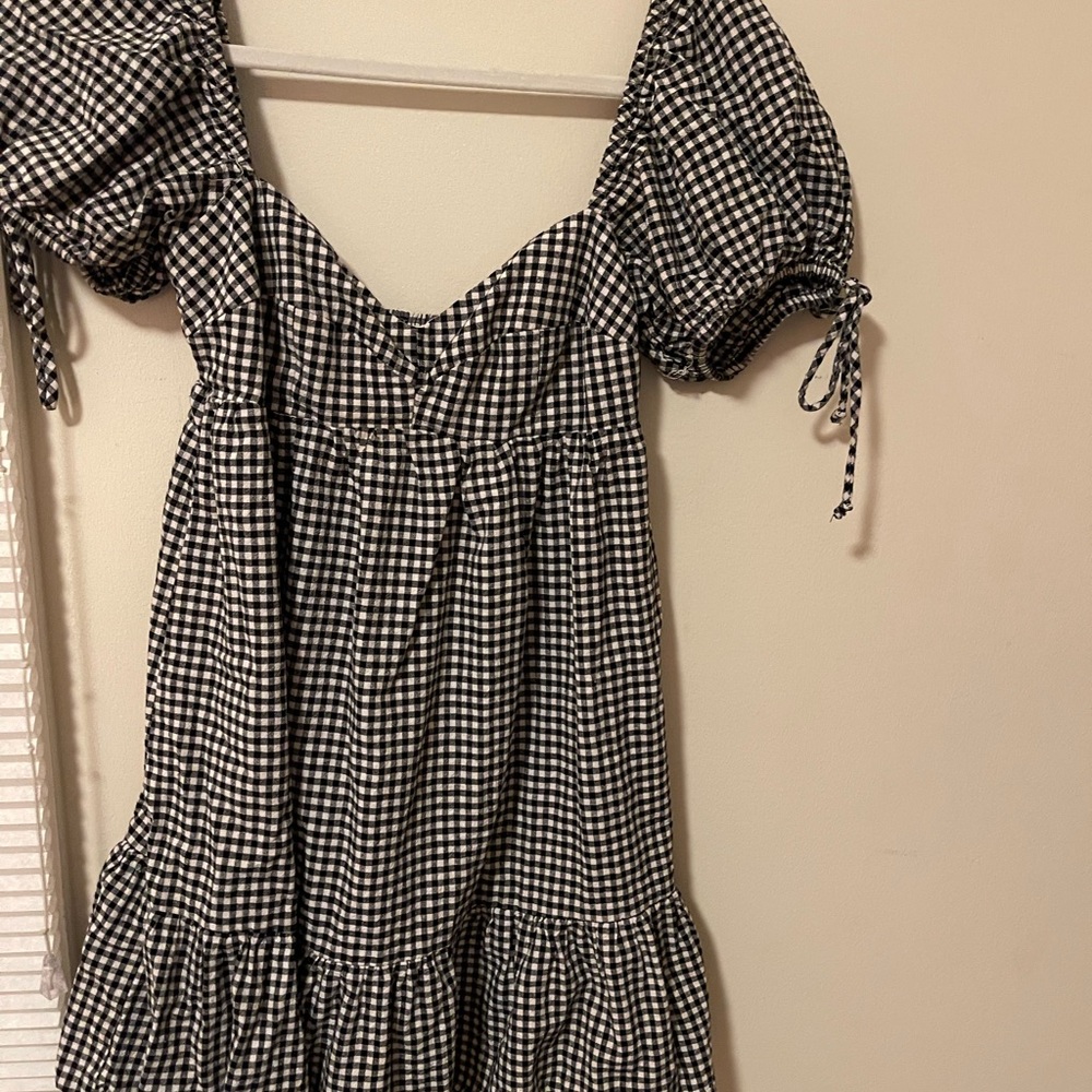 Black and White Gingham Dress